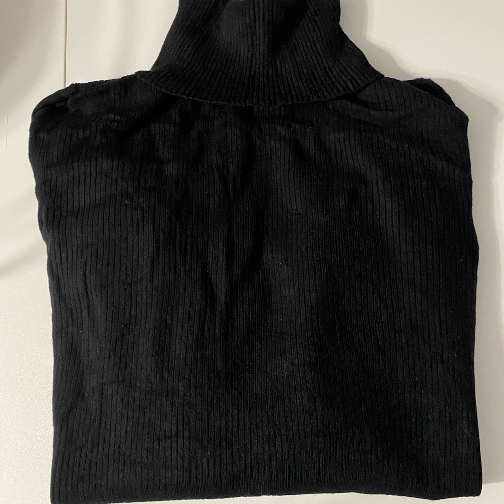 Long sleeved black turtle neck large
